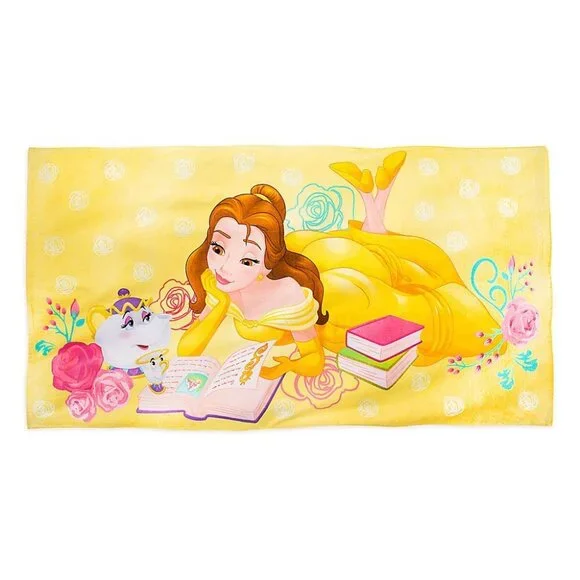 Disney Store Beauty and the Beast Belle Mrs Potts Chip Princess Beach Pool Towel
