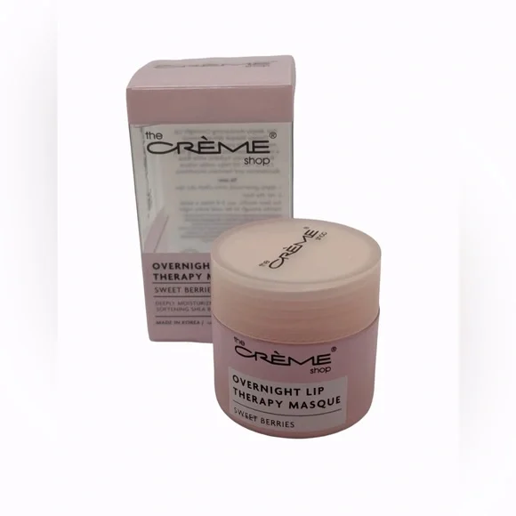 The Crème Shop Overnight Lip Therapy Masque Sweet Berries Moisturizes Lips NIB