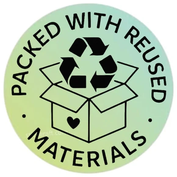 Packed With Reused Materials Stickers – 2