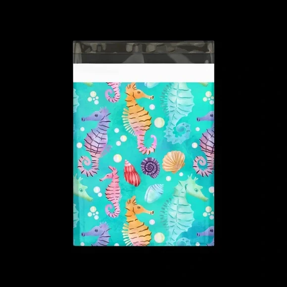 25 10X13 Poly Mailers Sea horses Shipping Envelopes Bags PRICE IS FIRM