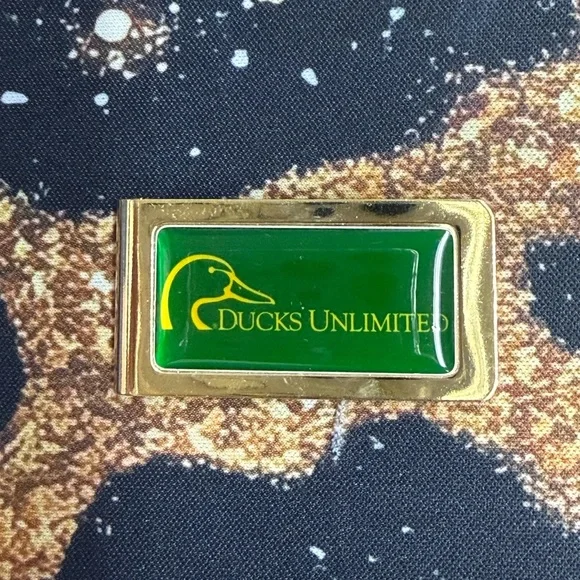 Ducks Unlimited Gold and Green Money Clip
