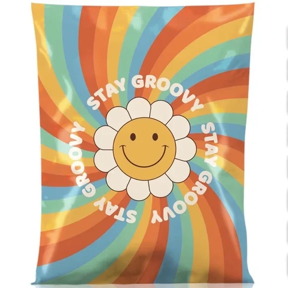 Poly mailers Happy faces 😊 Stay Groovy 6x9 qty. (20) pieces