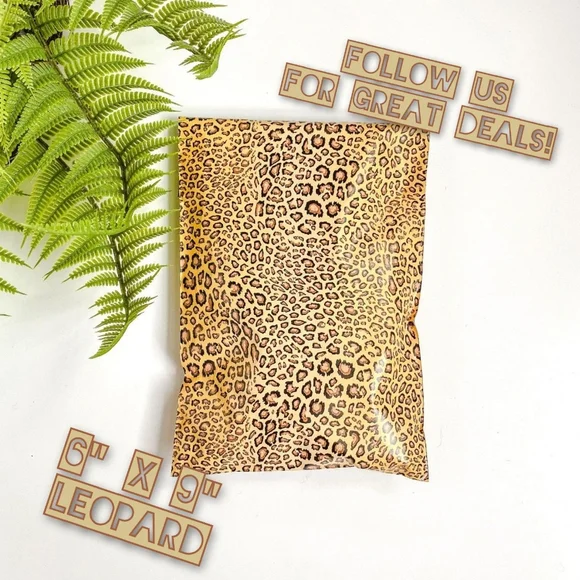 50 Leopard 6x9 Poly Mailers