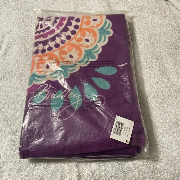 NWT Vera Bradley Plum Crazy Beach Towel NWT
