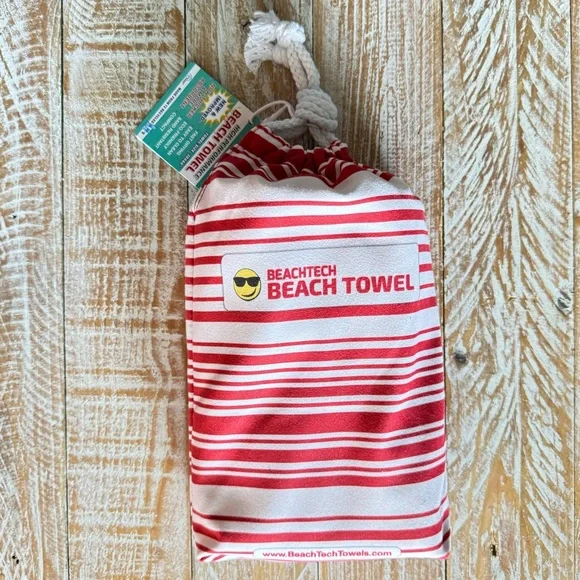 ❣️BeachTech High Performance Red Stripe Beach Towel❣️ ~large 30