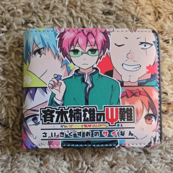 New The Disastrous Life of Saiki K anime manga leather wallet