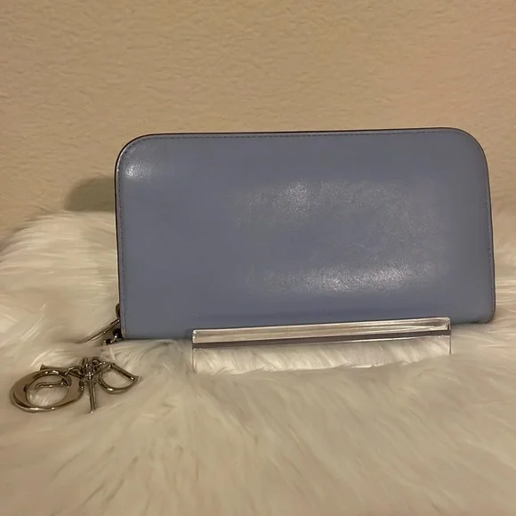 Christian Dior leather Diorissimo Voyageur Zip around Wallet