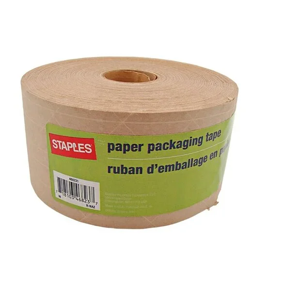 NEW Staples Gummed Adhesive Paper Packaging Tape125 Yds 2.8