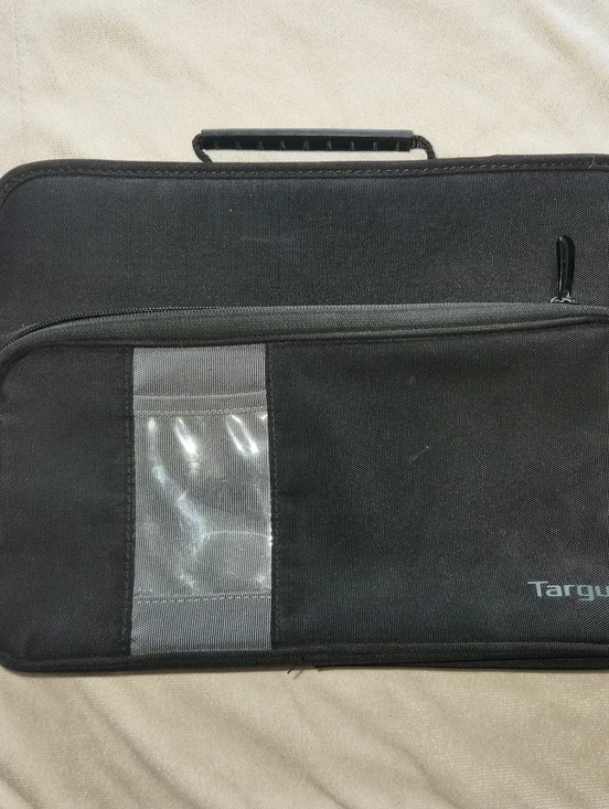 Targus Black Laptop Case with Interior Strap & Front Zipper Pocket