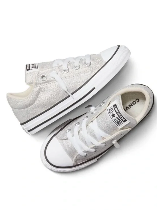 Converse - Kids' Street Low Slip-On Sneakers - Gray Shimmer
