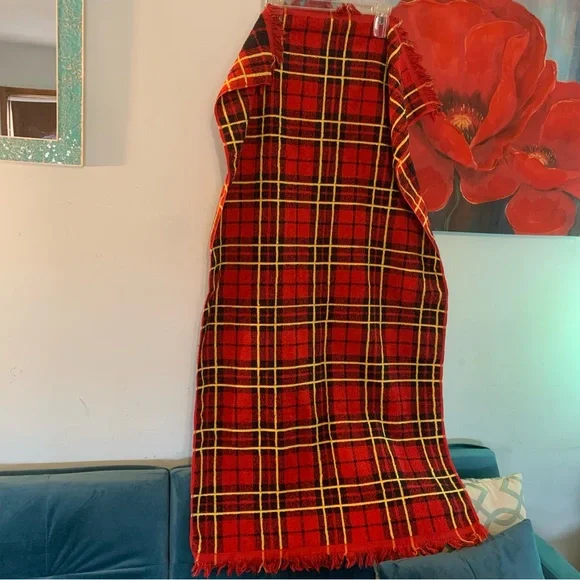 vintage Finlay’s bath towel Tartan Made In Scotland Pure Cotton