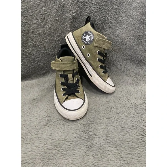 Converse Chuck Taylor All Star Malden Street Mid Top Sneaker Green Boy Youth 12