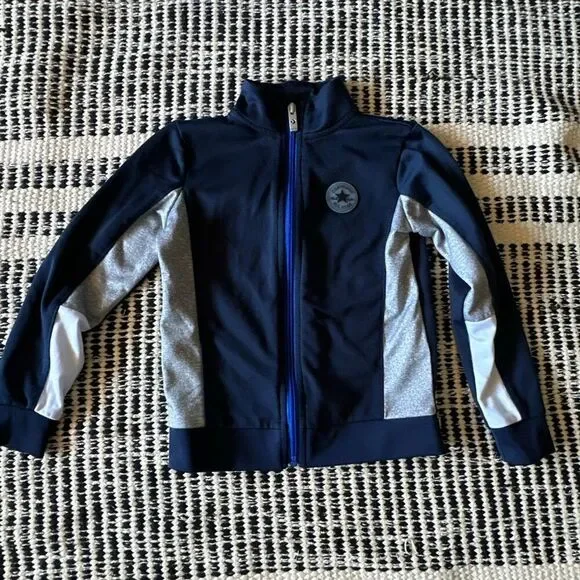 Converse Size 4T navy blue and gray track jacket