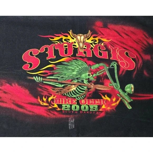 Vintage Sturgis 2005 Bike Week South Dakota‎ Beach Towel Cotton 30 X 55