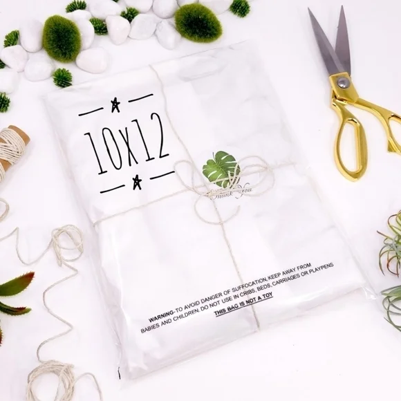 50 PACK- 10X12 CLEAR SUFFICATION WARNING POLY MAILERS