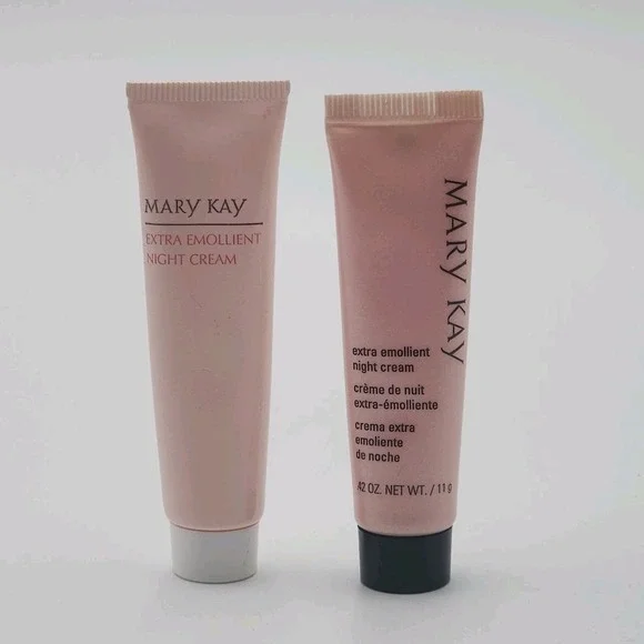 Mary Kay Extra Emollient Night Cream Travel .42 Oz Lot Of 2 New Old Stock
