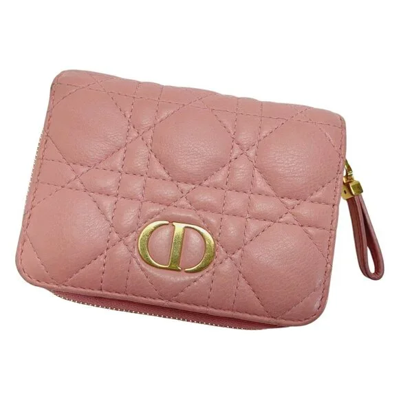 Christian Dior Cannage S5032 Pink Bifold Wallet