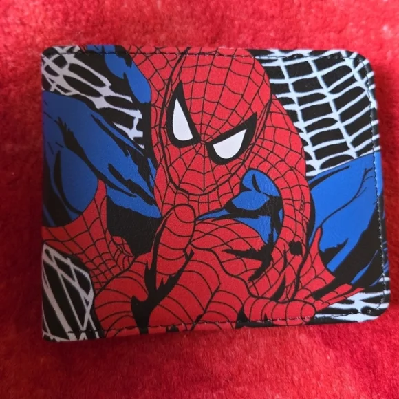 New Spiderman marvel comic anime manga leather wallet