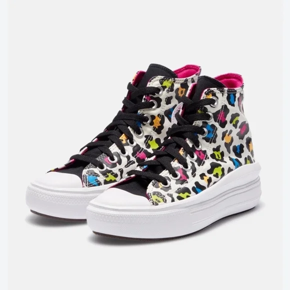 Converse Chuck Taylor All Star Girls Platform Shoes‎ Leopard Print High Top