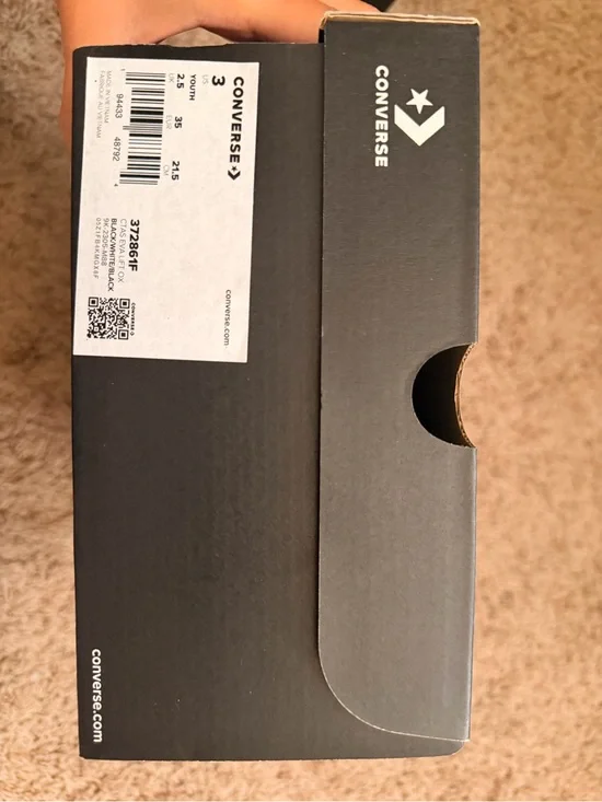 Converse Black Shoe Box with White Logo