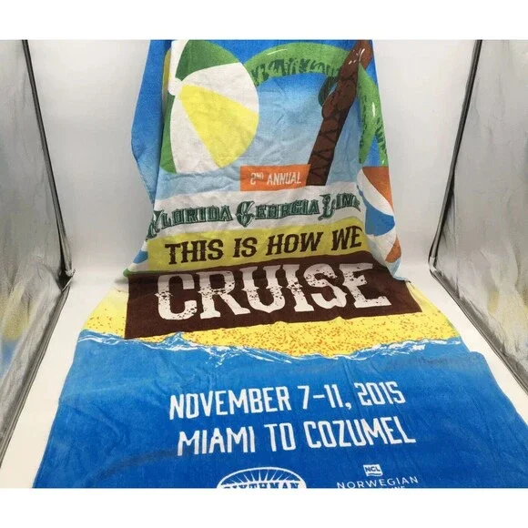 Florida Georgia Line 2015 Cruise Beach Towel Sixthman This Is How We Cruise #1