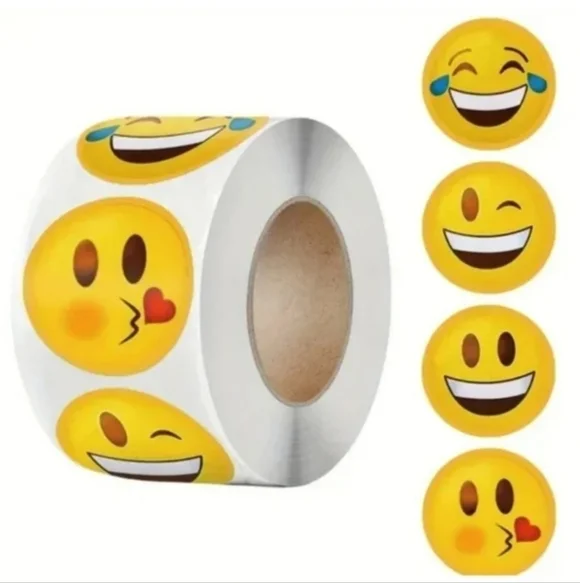 500 Pieces Roll Emoji Sealing Sticker