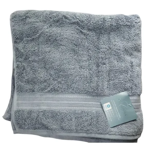 CHARISMA Luxury Bath Towel Okeo-tex Gray Blue Soft Cotton Blend NEW COSTCO