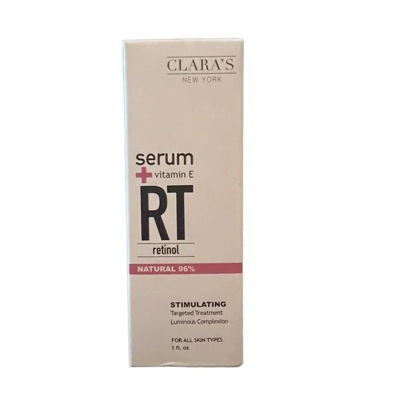 CLARA'S NEW YORK Face Serum Vitamin E RT Retinol Stimulating 1oz 30mL Full Size