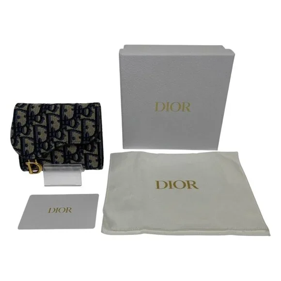 Christian Dior Trifold Wallet S5912 Ctzq M928 Blue