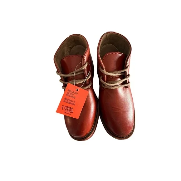 Deer Stags Ballard‎ Red Leather Chukka Boots Kids Size 11M