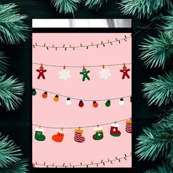 (10) 6x9 Christmas Poly Mailers