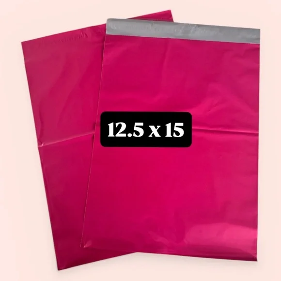 (10) 12.5x15 LARGE Dark Pink Poly Mailers