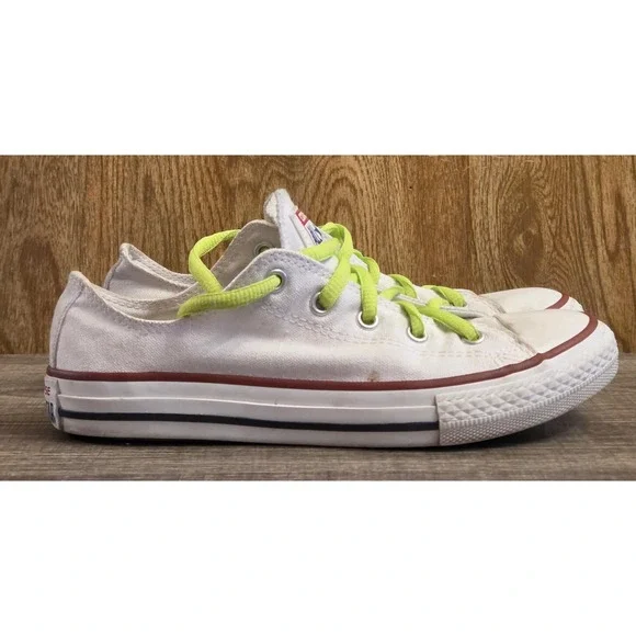 Converse Allstar Low Top Sneakers Shoes Youth Size 3 White