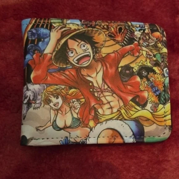 New one piece anime manga leather wallet
