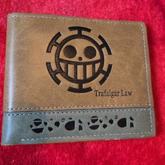 New one piece Trafalgar D law anime manga leather wallet