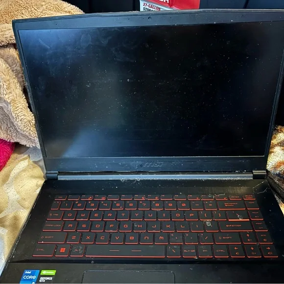 MSI Black and Red Laptop