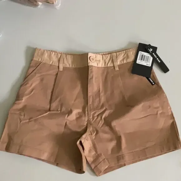 Girls Converse Tan Shorts Classic Summer Style
