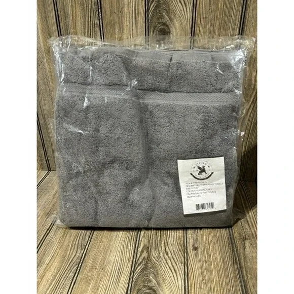 Pack of 12 Charcoal Grey Terry Hand Towels 16
