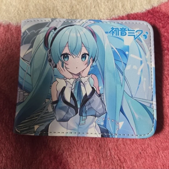 New hatsune miku anime manga leather wallet