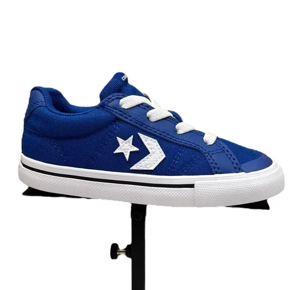 Converse Toddler Boys Slip-on Sneaker Sz 9 Royal Blue-White Canvas Casual Shoes