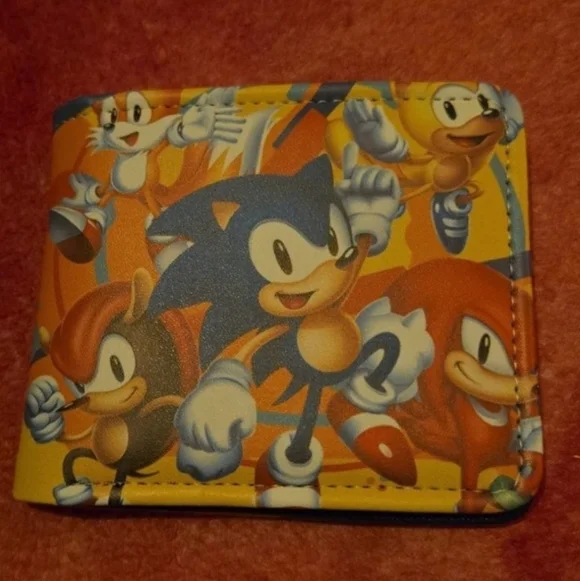 New sonic the hedgehog anime manga leather wallet