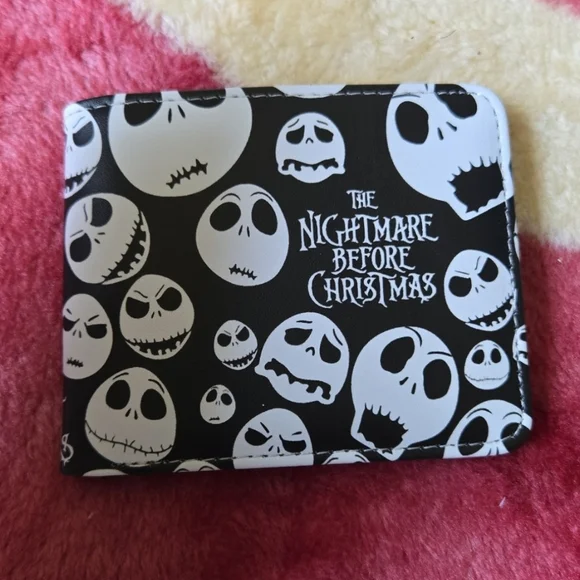 New Jack skellington nightmare before Christmas Halloween horror leather wallet