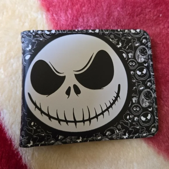 New Jack skellington nightmare before Christmas Halloween horror leather wallet