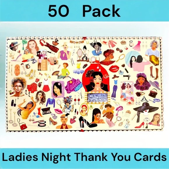 50 Pack 4X6 Ladies Night Cards Backside Blank PRICE IS FIRM