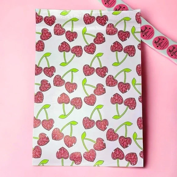 Cherry Bling Pink Shipping Bags Polymailers Poly Mailers 25 Pack