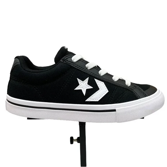 Converse Little Boys Slip-on Skate Sneaker Sz 13 Black-White Canvas Casual Shoes