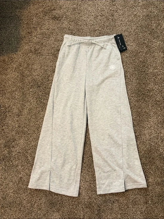 Converse Kids Light Gray Wide-Leg Sweatpants