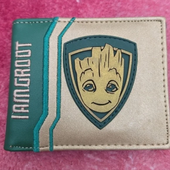 New guardians of the galaxy i am groot leather wallet