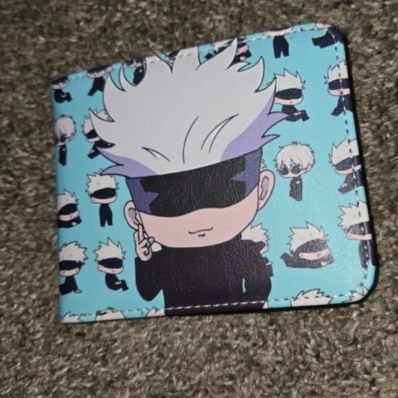 New satoru gojo jujutsu kaisen anime manga leather wallet