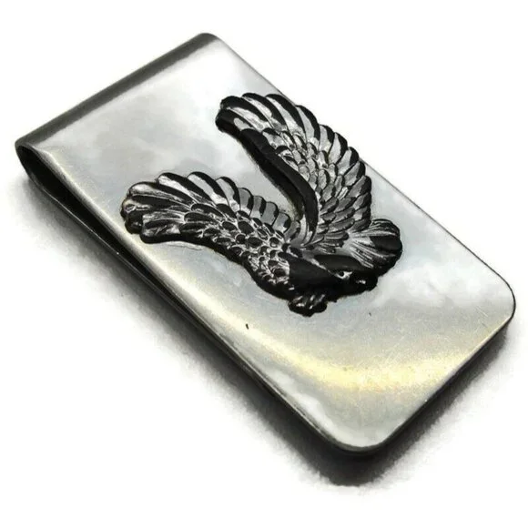 Eagle Money Clip Stainless Steel Wallet Credit Card Cash ID Holder